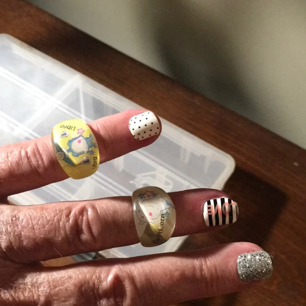 2 Molded Children’s Rings Capricorn & Libra